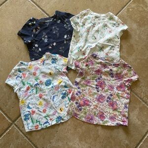 Old Navy set of 4 Printed Crew-Neck T-Shirt for Toddler Girls